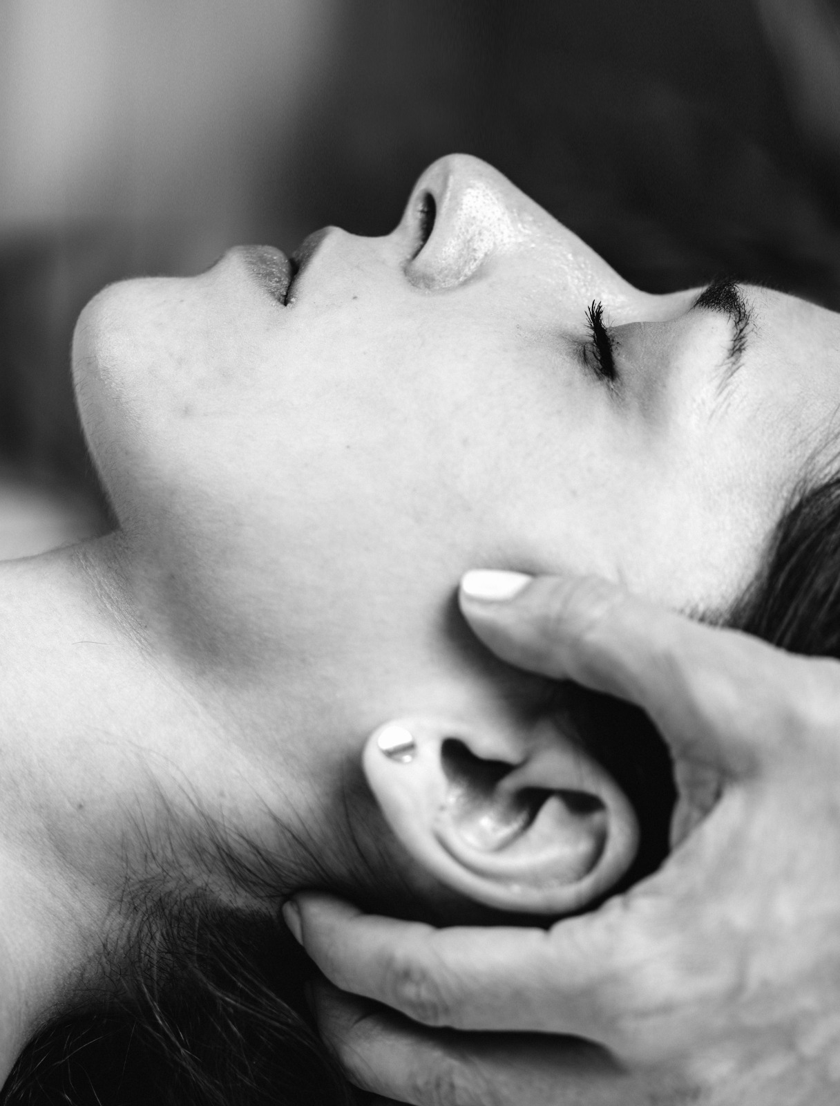 Baby receiving Craniosacral Therapy